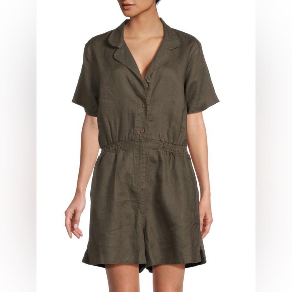 New SAKS FIFTH AVENUE
Linenβ Camp Collar Playsuit